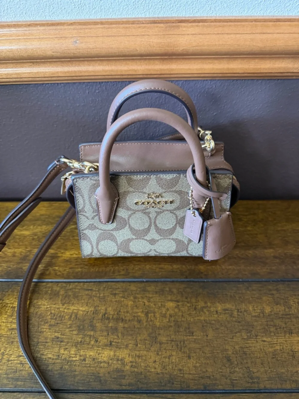 ✨NWOT Coach Andrea Mini Carryall – Signature Canvas Crossbody ✨ - Picture 3 of 11